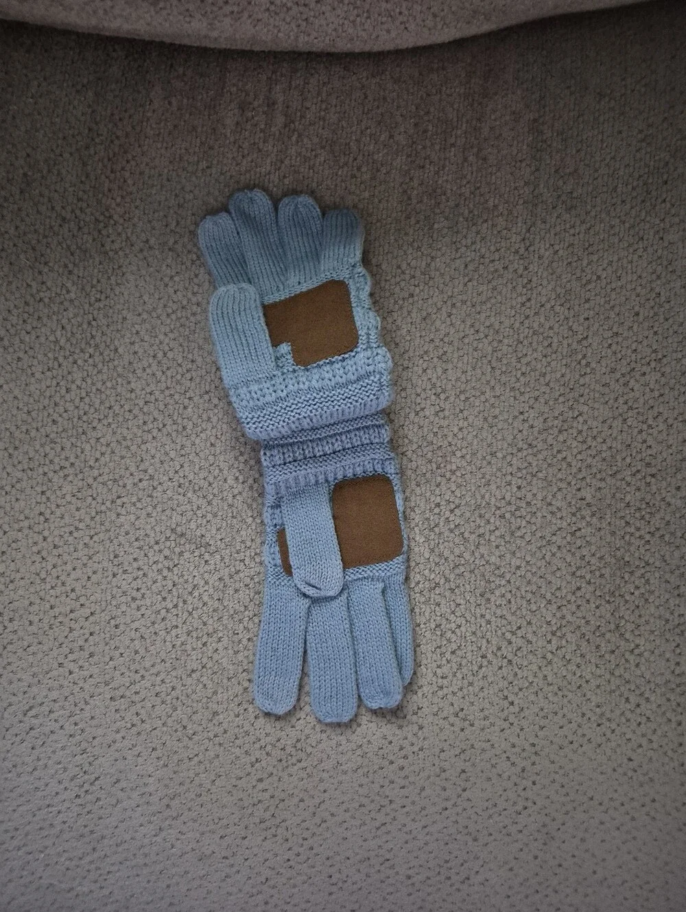 C.C Touchscreen Knit Gloves Color Is Denim